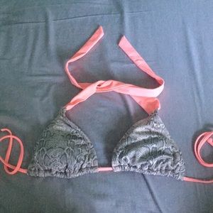 Snakeskin Hot pink bikini top